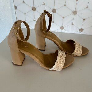 Dumai Raffia Strap Heel